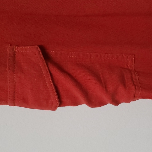 Anthropologie Love Tree orange linen cargo pants joggers - Picture 4 of 16